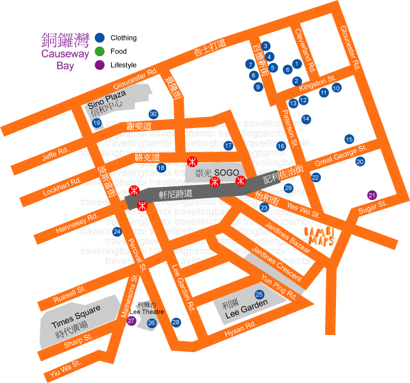 Causeway Bay Map
